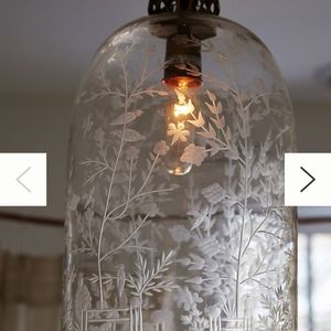 ISO Anthropologie etched glass pendant light